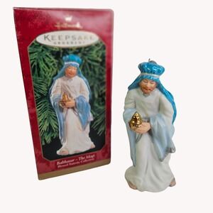 Hallmark Ornament Balthasar The Magi Blessed Nativity Collection Xmas Porcelain